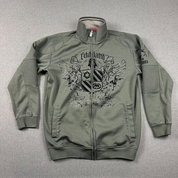 Ecko Unltd Star Wars Jacket Mens Medium Dark Side Full Zip Storm Trooper‎ Green - Picture 1 of 12